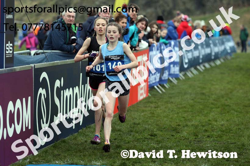 Inter District under-15 girls, 2018 Simplyhealth Great Edinburgh International XCountry. Photo: David T. Hewitson/Sports for All Pics